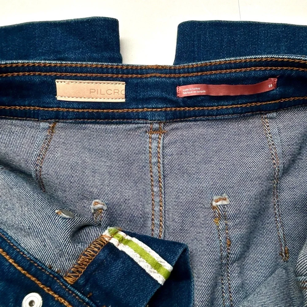 Anthropologie Pilcro Skipper Colette Wide Leg Crop Jeans High Rise Size 28 NWT - Picture 11 of 12